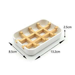 Wholesale <b>Bamboo</b> <b>Soap</b> <b>Dish</b> Tray Detachable Design Plastic <b>Soap</b> <b>Dish</b> Holder - Product Image 3