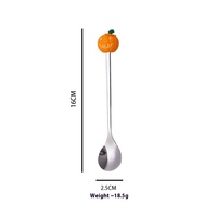 Ensemble cuillère-fourchette en acier inoxydable Dingyon OEM/ODM, vaisselle créative d'Halloween incluant une cuillère à mélanger, une fourchette à fruits et une cuillère à café