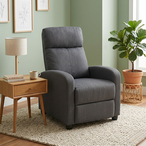 Sillón reclinable funcional tapizado Mikahome, sillón de lujo de PVC, sillón de hotel, sillón funcional para adultos para sala de estar - Product Image 5