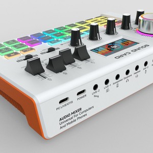 Tarjeta <span class=keywords><strong>de</strong></span> <span class=keywords><strong>Sonido</strong></span> Profesional para Transmisión en Vivo, Mezclador <span class=keywords><strong>de</strong></span> Audio con Pantalla LED, Luz RGB, Múltiples Efectos <span class=keywords><strong>de</strong></span> <span class=keywords><strong>Sonido</strong></span> para Teléfono, PC, Transmisión en Vivo, Fabricación en Fábrica - Product Image 3