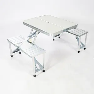 Распродажа, складной обеденный стол из алюминиевого материала, складной стол и стулья для мероприятий, складной стол для пикника