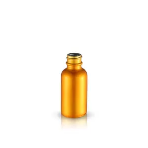 एडवेंट्रियो पैकेजिंग 1 ऑउंस 30 मिली बोस्टन राउंड एसेंशियल ऑयल ग्लास बोतल इलेक्ट्रोप्लेटेड 20/400 नेक फिनिश ग्लास बोतल लिक्विड के लिए