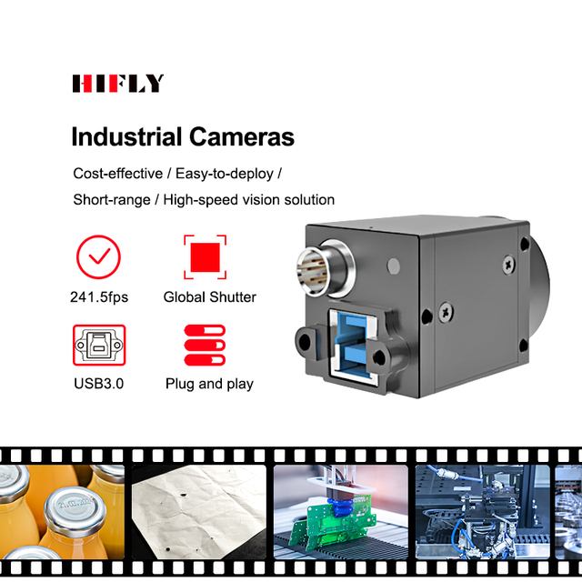 HIFLY Low Price High Frame Rate 241.5fps 1/2.7" USB3.0 Mono/Color 1.3MP Global Shutter Camera