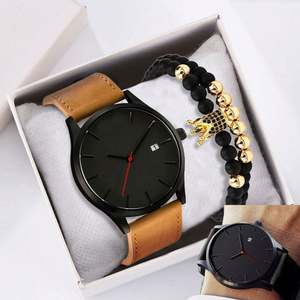 OEM ODM Vente Chaude Ensemble de 2 montres-bracelets à quartz pour femme, boîtier en alliage, cadran en verre, mouvement Hangzhou, bracelet en cuir tendance, non étanche - Product Image 5