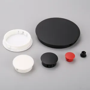 HP-22 Plug de nylon para furos, tampa de plástico para furos, botão redondo, preto e branco, plug de plástico para furos, trava de encaixe