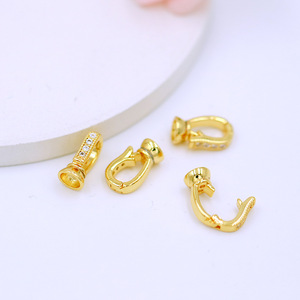 Conector de Pulsera con Cierre en Forma de Ocho Chapado en Oro de 18K con Zirconia, Accesorio para Joyería DIY - Product Image 4