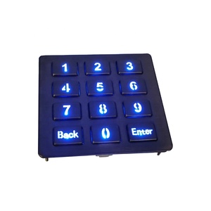 IP65 IK07 <span class=keywords><strong>USB</strong></span> lampu latar LED tahan air baja tahan karat 304 tombol kontrol akses gerbang logam tahan debu numerik untuk pintu - Product Image 1