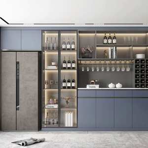 Aparador de Salón de Diseño de Alta Calidad y Sin Costos con Almacenamiento y Vinoteca, Acabado sin Pintura, Venta Directa de Fábrica - Product Image 1