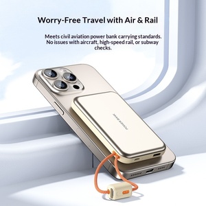 Batería <span class=keywords><strong>Externa</strong></span> de 10000mAh con Carga Rápida Magnética de 22.5W, Cable Incluido, Carga Tres en Uno para Reloj, Auriculares, Batería <span class=keywords><strong>Externa</strong></span> Inalámbrica - Product Image 2