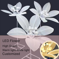 NIKA Led Grande Fleur Fête Géant Route Plomb Lampadaire Blanc Et Chaud Fleur Pour Mariage Retour Drop Allée Décoration