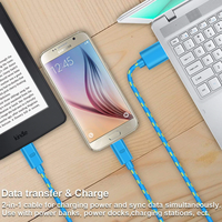 Câble Micro Usb, 0.2m/1m/2m/3m, en Nylon tressé, modèle classique, bon marché, pour synchronisation de données, volume V8, en vrac