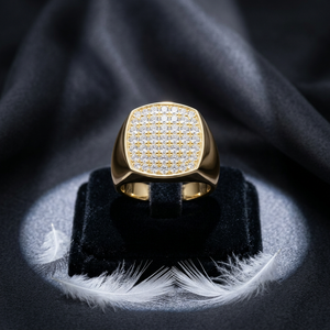 Anillo de Dedo con Diamantes Creados en Laboratorio, Estilo Hip Hop, para Hombre, Oro 10K, 14K, 18K, Joyería con Incrustaciones de Diamantes - Product Image 4