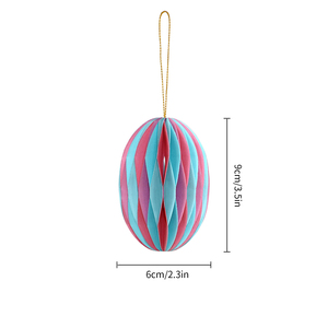 Renkli Yumurta Petek Topu 3D Kağıt Kolye Paskalya Teması Kapalı Ev Dekorasyonu Parti Malzemeleri - Product Image 6