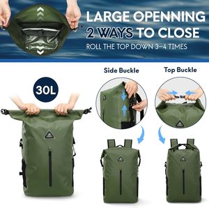 Free sample Oxford Waterproof Polyester <b>Roll</b>-<b>Top</b> Computer <b>Backpack</b> with Customized Large Capacity USB Zipper for Business School - Product Image 2