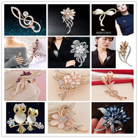 Grenzüberschreitende High-End Brosche mit Perlen und Strass für Damen – Vielseitige, elegante Seidenschal-Schnalle und Corsage-Anstecknadel
