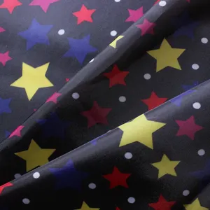 ผ้าคลุมร่มโพลีเอสเตอร์พิมพ์ลายรูปดาวหลากสี