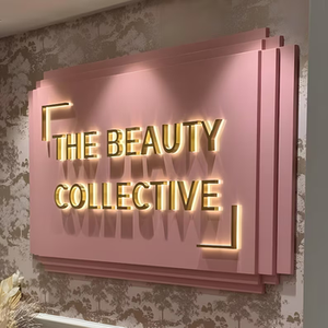 Factory Customization 3D Logo Signage Metal Backlit Salon <strong>Name</strong> Board for Business LED <strong>Light</strong> for Buildings and Weddings - Product Image 6