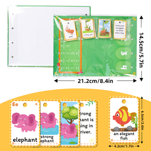 Học tập đồ dùng hoạt động công cụ giáo dục 104 miếng từ vựng ngữ pháp cụm từ đào tạo câu xây dựng biểu đồ lật - Product Image 6