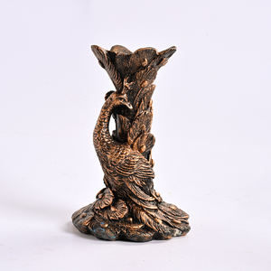 Support de paon en résine pour boule de cristal, queue éventailée, Feng Shui porte-bonheur, décoration d'intérieur pour salon, bureau, ornement de table - Product Image 3