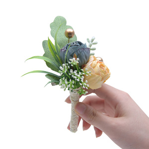 Rose Corsage und Männer Bouton niere Set für Hochzeits blumen Zubehör Prom Anzug Dekorationen - Product Image 6