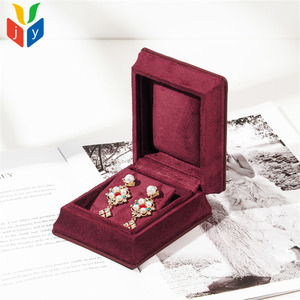 Luxury Custom Logo <strong>Jewelry</strong> <strong>Box</strong> Pu <strong>Leather</strong> Navy Blue Red Earring Ring Necklace <strong>Jewelry</strong> Packaging <strong>Box</strong> - Product Image 4