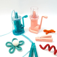 Machine à tricoter, bobineuse à fil, bricolage, fil à tricoter, fonctionnement manuel, embellissement, métier à tisser, corde, I-Cord, artisanat, bracelet, outil de tissage, travaux d'aiguille