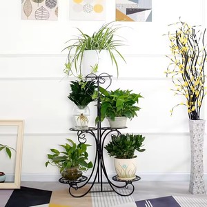 Vaso di fiori a 5 livelli con Display <span class=keywords><strong>in</strong></span> metallo <span class=keywords><strong>battuto</strong></span> ripiani verticali con supporto per pianta interna esterna per fioriera angolare - Product Image 3
