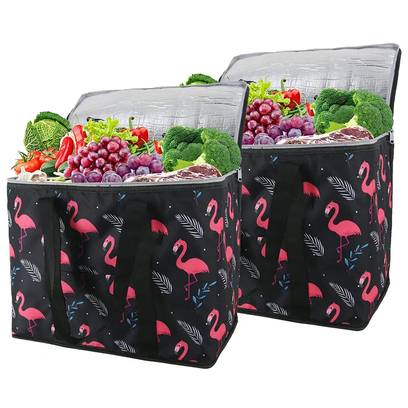 Picnic bag cooler waterproof lunch bag insulated for men women traveling camping hiking non-woven cooler bag