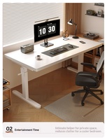 Bureau d'ordinateur surélevé, bureau à domicile, bureau de chambre, bureau d'apprentissage pour enfants, bureau d'écriture