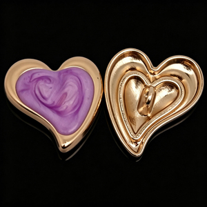 Botones Metálicos Personalizados de Alta Calidad para Coser, Estilo Flor y Corazón, para Abrigos de Mujer, Aleación de Zinc, Sin Níquel, de Proveedores de Fábrica - Product Image 3