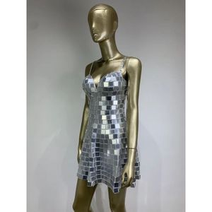 Nouveau transfrontalier <span class=keywords><strong>Amazon</strong></span> populaire européen et américain miroir paillettes sangle a-ligne robe Y2g Saibo robe de soirée - Product Image 3