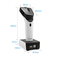 Lecteur de codes-barres sans fil USB NETUM DS8100 Bluetooth 13,56 MHz HF NFC RFID 1D 2D pour applications d'entrepôt, d'industrie et de magasin
