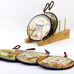 Posavasos de Cerámica Tian Tian Hong de 16 cm, Redondo, con Patrón Rural, Impresión por Transferencia Térmica, para Uso Doméstico, Promocional - Product Image 3