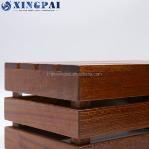 XINGPAI banquete de bodas de alta calidad 100% sepele madera buffet pastel pan cesta - Product Image 4