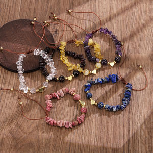 Nouveauté <span class=keywords><strong>Bracelet</strong></span> en pierres perlées Cristal violet original Cristal jaune Pierre concassée Perle ronde <span class=keywords><strong>Bracelet</strong></span> d'amour en corde <span class=keywords><strong>pour</strong></span> femmes - Product Image 4