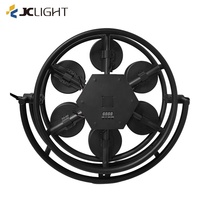 Rétro Lumière DMX 7 Yeux 7x60w Rond Rétro Stage Interrupteur P1 Blinder COB RGB Audio Disco Stage DJ Strobe LED Lumière
