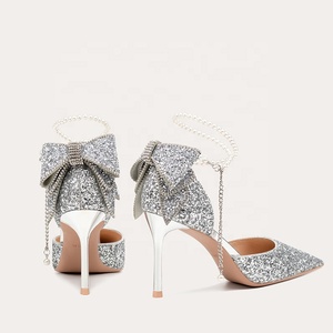 <span class=keywords><strong>Zapatos</strong></span> de mujer <span class=keywords><strong>personalizados</strong></span> de alta calidad a la moda, sandalias brillantes para mujer y damas, zapatillas de tacón alto, <span class=keywords><strong>zapatos</strong></span> de boda para <span class=keywords><strong>novia</strong></span> femme - Product Image 4