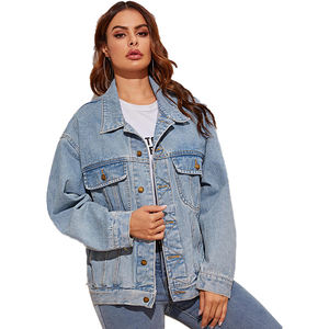 Veste en Jean ample pour femme, vente en gros, Style oversize, mode femme printemps été - Product Image 1