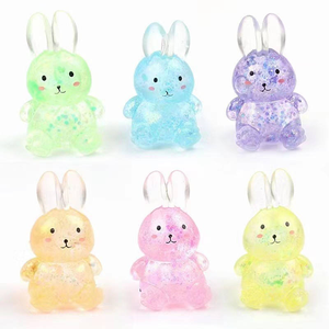 Juguete de peluche Flash Rabbit, muy vendido, de TPR, de rebote lento, para aliviar el estrés, ideal para regalos promocionales y regalos de fiesta. - Product Image 3
