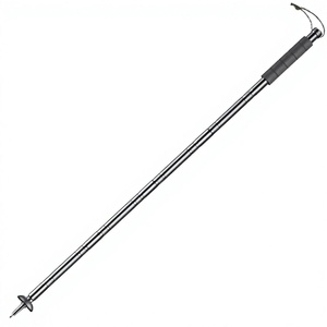 Bâton de randonnée multifonctionnel en alliage d'aluminium pour l'extérieur, canne de marche polyvalente pliable pour la randonnée et l'escalade - Product Image 1