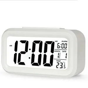 Mini LED Digital Luminous Bedside Watch Snooze Calendar Temperature Display Alarm Clocks