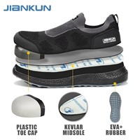 50% de réduction sur les chaussures de sécurité de style baskets JIANKUN, respirantes, légères, anti-impact, anti-perforation, anti-décharge électrique, antidérapantes, résistantes à l'usure