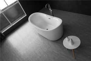 Fournisseur d'usine Baignoires en acrylique de 1,8 m Baignoire autoportante en acrylique blanc - Product Image 5