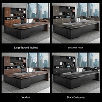Ensemble bureau et chaise de direction, bureau d'ordinateur moderne et simple en PVC pour usage commercial