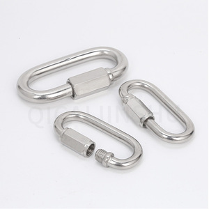 Stainless Steel <b>Quick</b> Connect Oval Carabiner <b>Link</b> M3.5 M12 DIN6799 Metric C Shape - Product Image 4