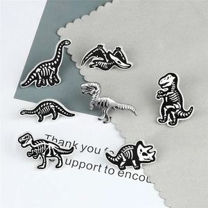 Broche squelette animal dinosaure crâne épingle de revers dessin animé Cool Punk Badge <span class=keywords><strong>sac</strong></span> <span class=keywords><strong>à</strong></span> <span class=keywords><strong>dos</strong></span> Denim chapeau épingles bijoux de mode cadeau pour les amis - Product Image 2