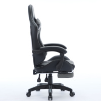 Fabricant de chaises d'ordinateur sur mesure, chaise ergonomique pour esports, service de production OEM, chaise de jeu en cuir noir et gris