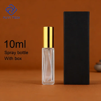 FUYI Nouveau Design Luxe Flacon de Parfum Vide en Verre Rechargeable 10ml Carré Personnalisable avec Logo Sérigraphié Pompe Vaporisateur Transparent