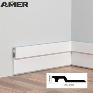 Plinthe murale en polystyrène blanc apprêté <span class=keywords><strong>PS</strong></span>, moulure de plinthe en PVC, vente en gros usine Amer - Product Image 5