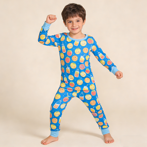Hongbo 100% coton enfants pyjamas pantalons ensemble unisexe imprimé motif vêtements de nuit pour <span class=keywords><strong>4</strong></span> <span class=keywords><strong>ans</strong></span> grands enfants vêtements d'hiver pour filles garçons - Product Image 2